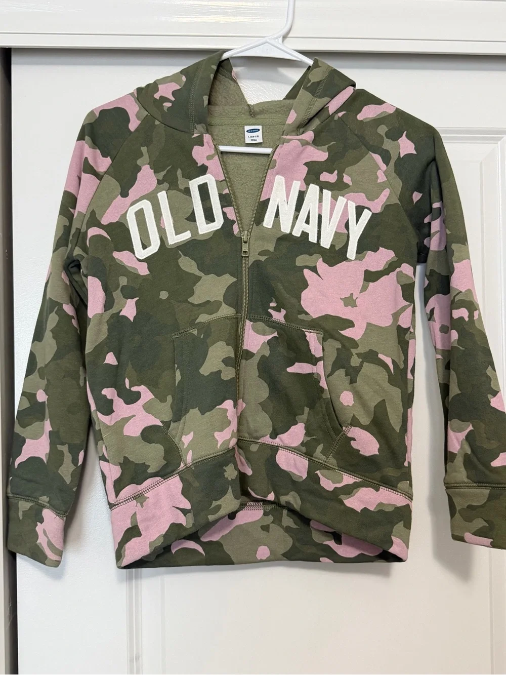 Old Navy Olive & Pink Camo Zip-Up Hoodie